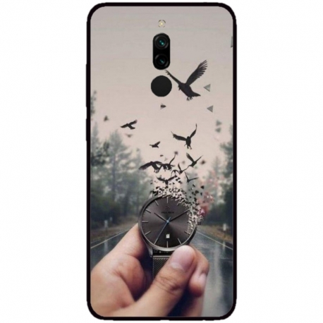 Husa personalizata tip carcasa HQPrint pentru Xiaomi Redmi Note 8 Pro, model Time Flies 2, multicolor, S1D1M0365