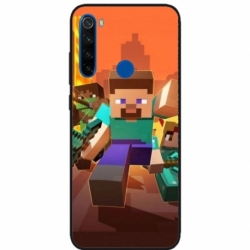 Husa personalizata tip carcasa HQPrint pentru Xiaomi Redmi Note 8T, model Minecraft 1, multicolor, S1D1M0125