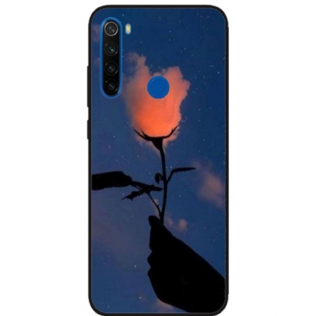 Husa personalizata tip carcasa HQPrint pentru Xiaomi Redmi Note 8T, model Sky Flower, multicolor, S1D1M0159