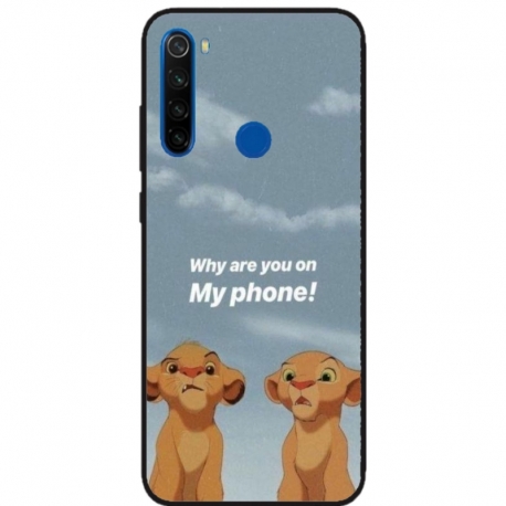 Husa personalizata tip carcasa HQPrint pentru Xiaomi Redmi Note 8T, model Why are you on my phone, multicolor, S1D1M0220