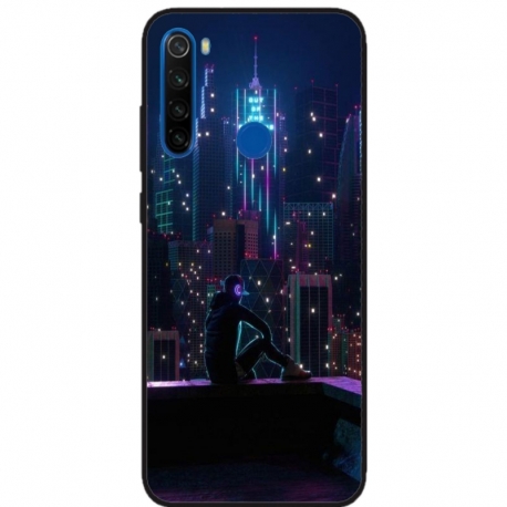 Husa personalizata tip carcasa HQPrint pentru Xiaomi Redmi Note 8, model Neon City, multicolor, S1D1M0260