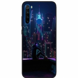 Husa personalizata tip carcasa HQPrint pentru Xiaomi Redmi Note 8T, model Neon City, multicolor, S1D1M0260