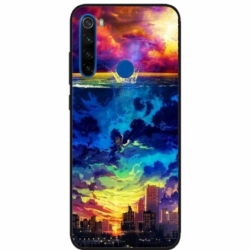 Husa personalizata tip carcasa HQPrint pentru Xiaomi Redmi Note 8T, model Abstract City, multicolor, S1D1M0263