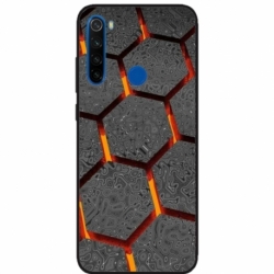 Husa personalizata tip carcasa HQPrint pentru Xiaomi Redmi Note 8T, model Lava Hex, multicolor, S1D1M0265