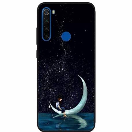 Husa personalizata tip carcasa HQPrint pentru Xiaomi Redmi Note 8T, model Moon Fishing, multicolor, S1D1M0270