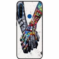 Husa personalizata tip carcasa HQPrint pentru Xiaomi Redmi Note 8T, model Abstract Holding, multicolor, S1D1M0271