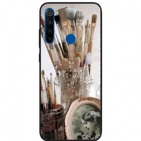 Husa personalizata tip carcasa HQPrint pentru Xiaomi Redmi Note 8, model Brush, multicolor, S1D1M0282