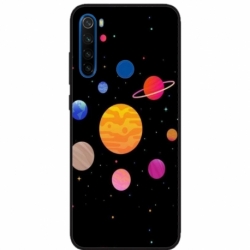 Husa personalizata tip carcasa HQPrint pentru Xiaomi Redmi Note 8T, model Colorful Galaxy, multicolor, S1D1M0283