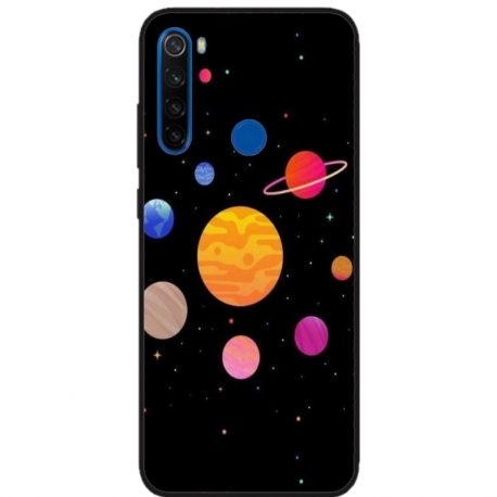 Husa personalizata tip carcasa HQPrint pentru Xiaomi Redmi Note 8T, model Colorful Galaxy, multicolor, S1D1M0283