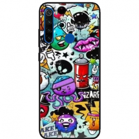 Husa personalizata tip carcasa HQPrint pentru Xiaomi Redmi Note 8T, model Grafitti, multicolor, S1D1M0289