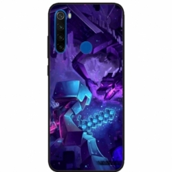 Husa personalizata tip carcasa HQPrint pentru Xiaomi Redmi Note 8T, model Ender Dragon, multicolor, S1D1M0304