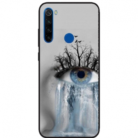 Husa personalizata tip carcasa HQPrint pentru Xiaomi Redmi Note 8, model Teary Eye, multicolor, S1D1M0307