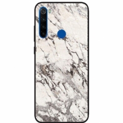 Husa personalizata tip carcasa HQPrint pentru Xiaomi Redmi Note 8T, model White Marble, multicolor, S1D1M0325