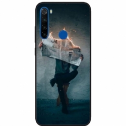 Husa personalizata tip carcasa HQPrint pentru Xiaomi Redmi Note 8T, model Burn the News, multicolor, S1D1M0345