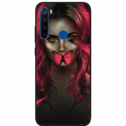 Husa personalizata tip carcasa HQPrint pentru Xiaomi Redmi Note 8T, model Butterfly Mouth 2, multicolor, S1D1M0352
