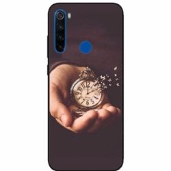 Husa personalizata tip carcasa HQPrint pentru Xiaomi Redmi Note 8, model Time Flies 1, multicolor, S1D1M0364