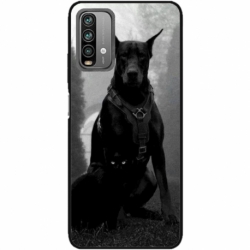 Husa personalizata tip carcasa HQPrint pentru Xiaomi Redmi Note 9 Pro Max, model Doberman, multicolor, S1D1M0018