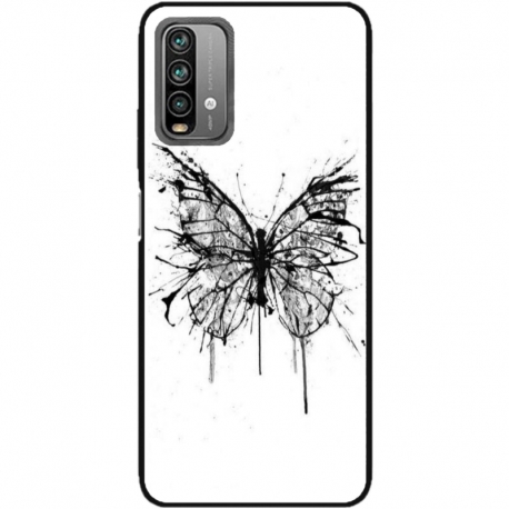 Husa personalizata tip carcasa HQPrint pentru Xiaomi Redmi Note 9 Pro Max, model Butterfly 3, multicolor, S1D1M0030