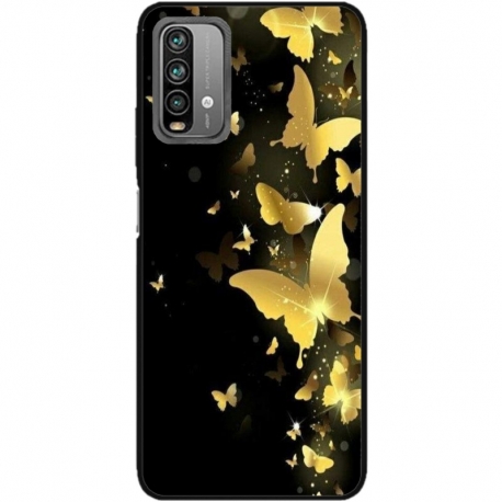 Husa personalizata tip carcasa HQPrint pentru Xiaomi Redmi Note 9 Pro Max, model Butterfly 6, multicolor, S1D1M0045