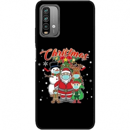 Husa personalizata tip carcasa HQPrint pentru Xiaomi Redmi Note 9 Pro Max, model Covid Christmas, multicolor, S1D1M0054