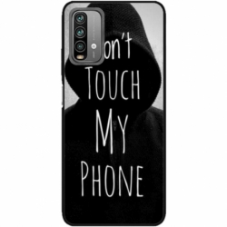 Husa personalizata tip carcasa HQPrint pentru Xiaomi Redmi Note 9 Pro Max, model Dont touch my phone 2, multicolor, S1D1M0065