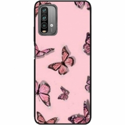 Husa personalizata tip carcasa HQPrint pentru Xiaomi Redmi Note 9 Pro Max, model Butterfly 7, multicolor, S1D1M0076