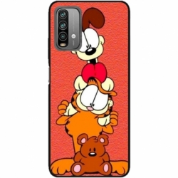 Husa personalizata tip carcasa HQPrint pentru Xiaomi Redmi Note 9 Pro Max, model Garfield, multicolor, S1D1M0085