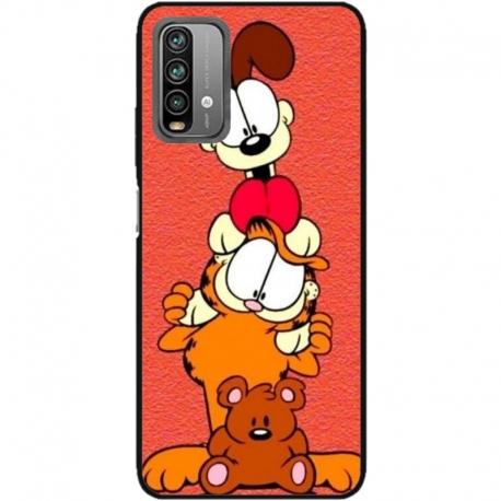 Husa personalizata tip carcasa HQPrint pentru Xiaomi Redmi Note 9 Pro Max, model Garfield, multicolor, S1D1M0085