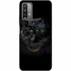 Husa personalizata tip carcasa HQPrint pentru Xiaomi Redmi Note 9 Pro Max, model Black Cat 4, multicolor, S1D1M0097