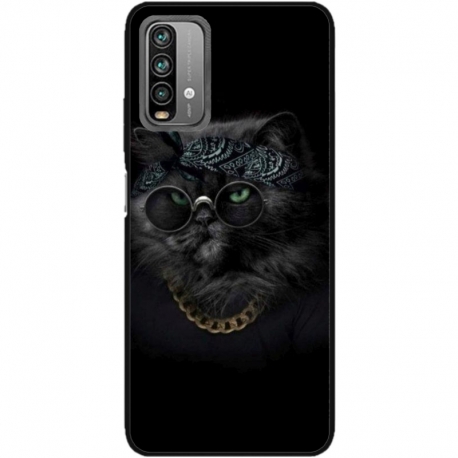 Husa personalizata tip carcasa HQPrint pentru Xiaomi Redmi Note 9 Pro Max, model Black Cat 4, multicolor, S1D1M0097
