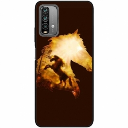Husa personalizata tip carcasa HQPrint pentru Xiaomi Redmi Note 9 Pro Max, model Horse 1, multicolor, S1D1M0098