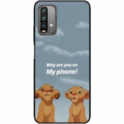 Husa personalizata tip carcasa HQPrint pentru Xiaomi Redmi Note 9 Pro Max, model Why are you on my phone, multicolor, S1D1M0220