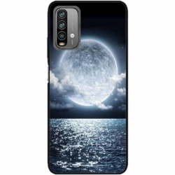 Husa personalizata tip carcasa HQPrint pentru Xiaomi Redmi Note 9 Pro Max, model Moon Sky, multicolor, S1D1M0228