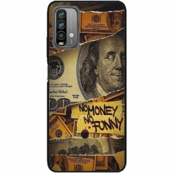 Husa personalizata tip carcasa HQPrint pentru Xiaomi Redmi Note 9, model No Money No Funny, multicolor, S1D1M0262
