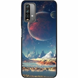 Husa personalizata tip carcasa HQPrint pentru Xiaomi Redmi Note 9 Pro Max, model Alien Planet, multicolor, S1D1M0264