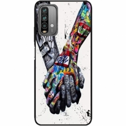 Husa personalizata tip carcasa HQPrint pentru Xiaomi Redmi Note 9 Pro Max, model Abstract Holding, multicolor, S1D1M0271