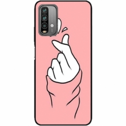 Husa personalizata tip carcasa HQPrint pentru Xiaomi Redmi Note 9 Pro Max, model Heart Snap, multicolor, S1D1M0285