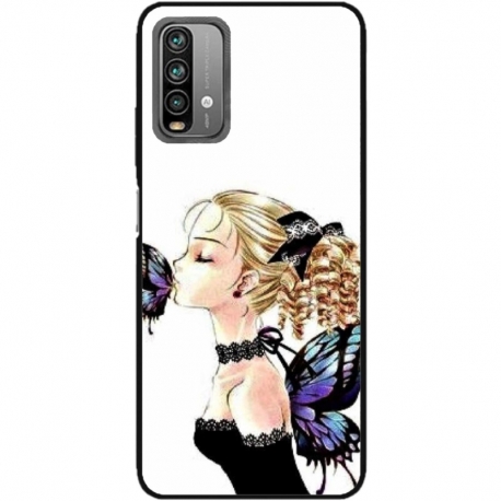Husa personalizata tip carcasa HQPrint pentru Xiaomi Redmi Note 9 Pro Max, model Butterfly Fairy, multicolor, S1D1M0294
