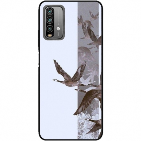 Husa personalizata tip carcasa HQPrint pentru Xiaomi Redmi Note 9, model Birds, multicolor, S1D1M0314