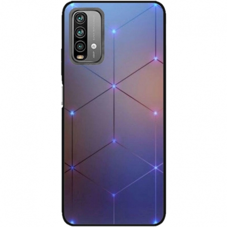 Husa personalizata tip carcasa HQPrint pentru Xiaomi Redmi Note 9, model Square, multicolor, S1D1M0315