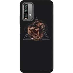 Husa personalizata tip carcasa HQPrint pentru Xiaomi Redmi Note 9 Pro Max, model Triangle Rose, multicolor, S1D1M0316