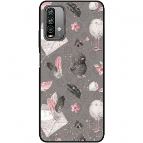 Husa personalizata tip carcasa HQPrint pentru Xiaomi Redmi Note 9, model Abstract 1, multicolor, S1D1M0321