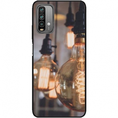 Husa personalizata tip carcasa HQPrint pentru Xiaomi Redmi Note 9, model Lightbulb, multicolor, S1D1M0322