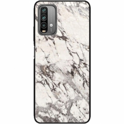 Husa personalizata tip carcasa HQPrint pentru Xiaomi Redmi Note 9 Pro Max, model White Marble, multicolor, S1D1M0325