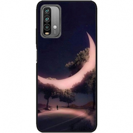 Husa personalizata tip carcasa HQPrint pentru Xiaomi Redmi Note 9, model Moon in the Trees, multicolor, S1D1M0331
