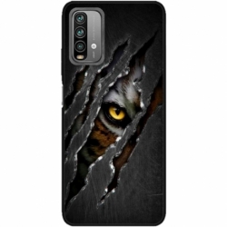 Husa personalizata tip carcasa HQPrint pentru Xiaomi Redmi Note 9, model Hidden Tiger, multicolor, S1D1M0332
