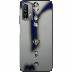 Husa personalizata tip carcasa HQPrint pentru Xiaomi Redmi Note 9, model Droplets, multicolor, S1D1M0353
