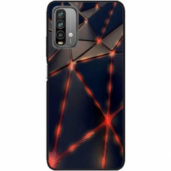 Husa personalizata tip carcasa HQPrint pentru Xiaomi Redmi Note 9, model Lava Triangles, multicolor, S1D1M0367