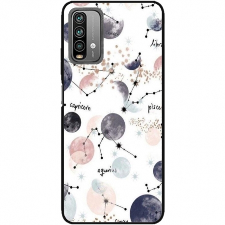 Husa personalizata tip carcasa HQPrint pentru Xiaomi Redmi Note 9, model Abstract 6, multicolor, S1D1M0372