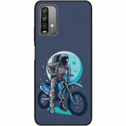 Husa personalizata tip carcasa HQPrint pentru Xiaomi Redmi Note 9, model Biker Astronaout, multicolor, S1D1M0375